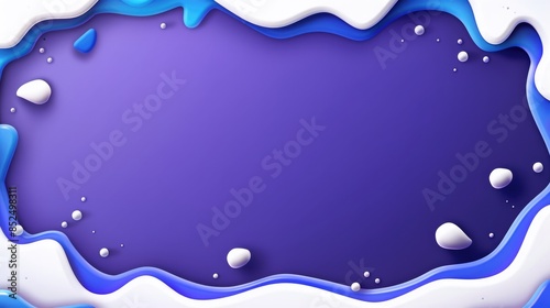 Purple fluid gradient frame, with ornament, liquid, wave, future, ui frame, viscous liquid, blank space for text photo