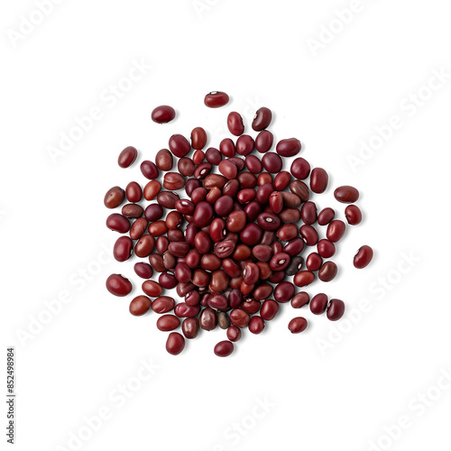 Red adzuki beans isolated on a transparent background