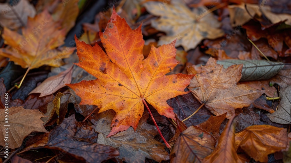 Maple leaf during fall Golden season Maple leaf during fall Golden season