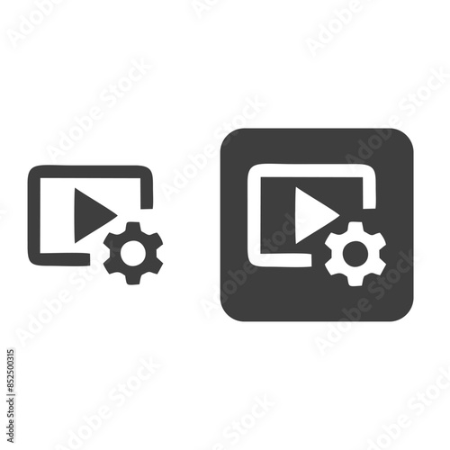 video setting icon play button icon video history management