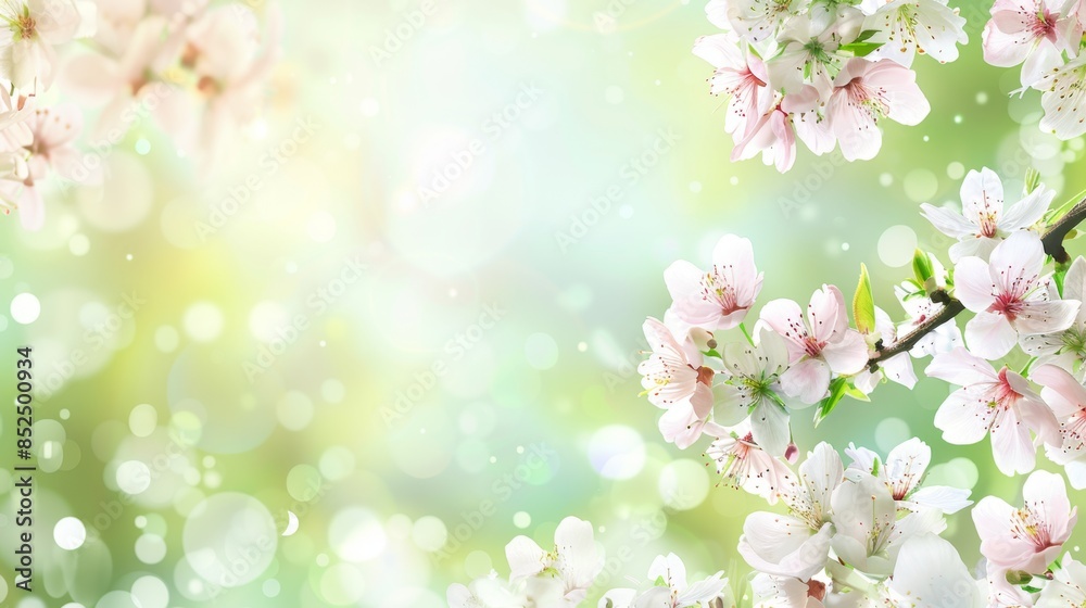 Tranquil springtime blooms against a verdant backdrop.