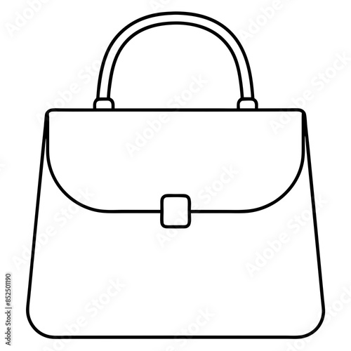 Vanity Bag vector illustration and line art.