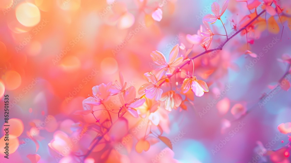 Obraz premium Subtle, ethereal backdrop featuring a captivating interplay of vibrant and muted hues.