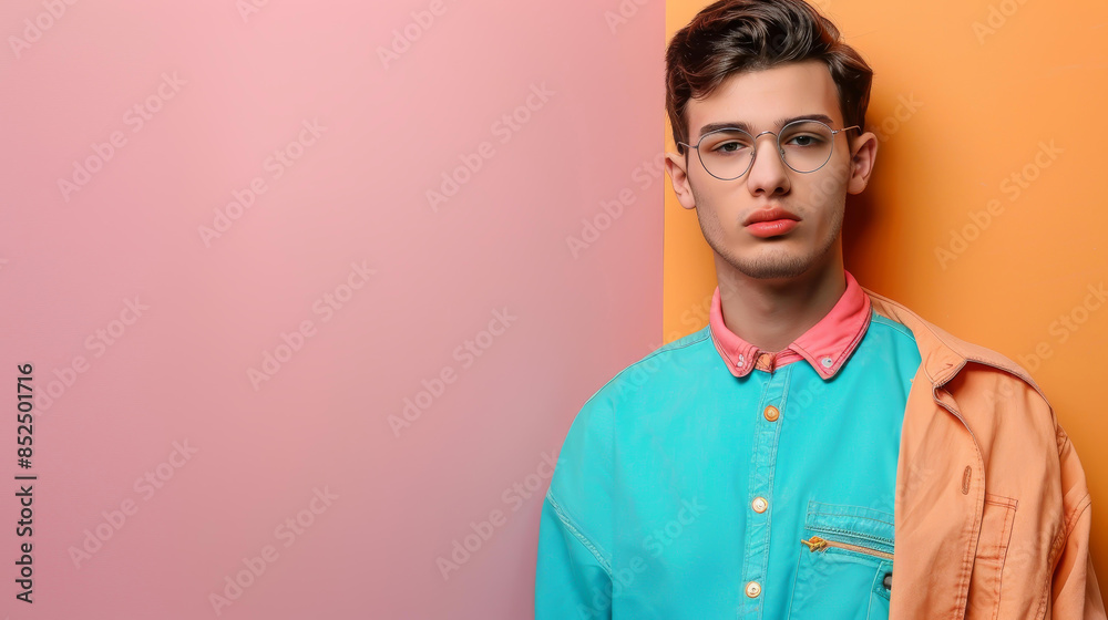 Fototapeta premium Discover the impact of an LGBTQ role model in your life with a clean, stock imagestyle background.