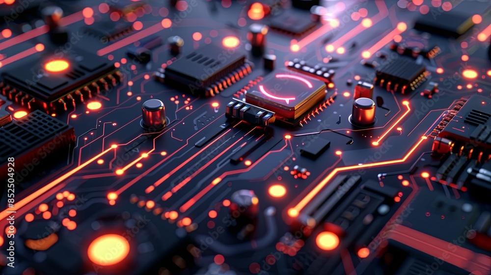 an abstract hardware board an abstract hardware board