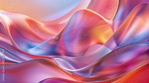 Wallpaper Mural Graceful color transitions with smooth gradient curves Torontodigital.ca