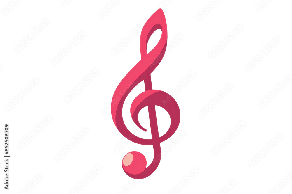 Illustration of a red treble clef music note on a transparent background. Perfect for use in music-related designs, posters, and educational material. Illustration of a red treble clef music note on a transparent background. Perfect for use in music-related designs, posters, and educational material.