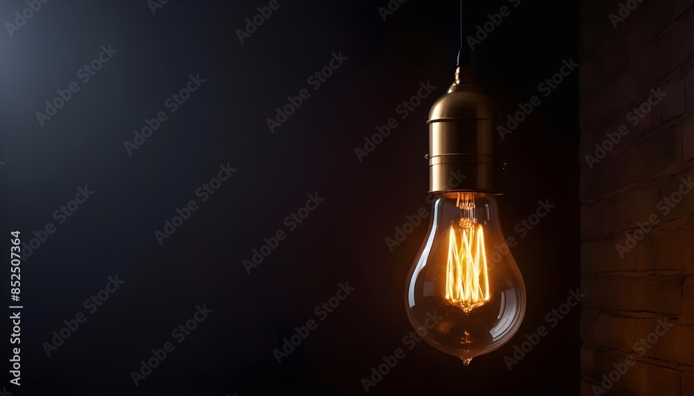 A Single Edison Bulb Hanging Against a Dark Background A Single Edison Bulb Hanging Against a Dark Background