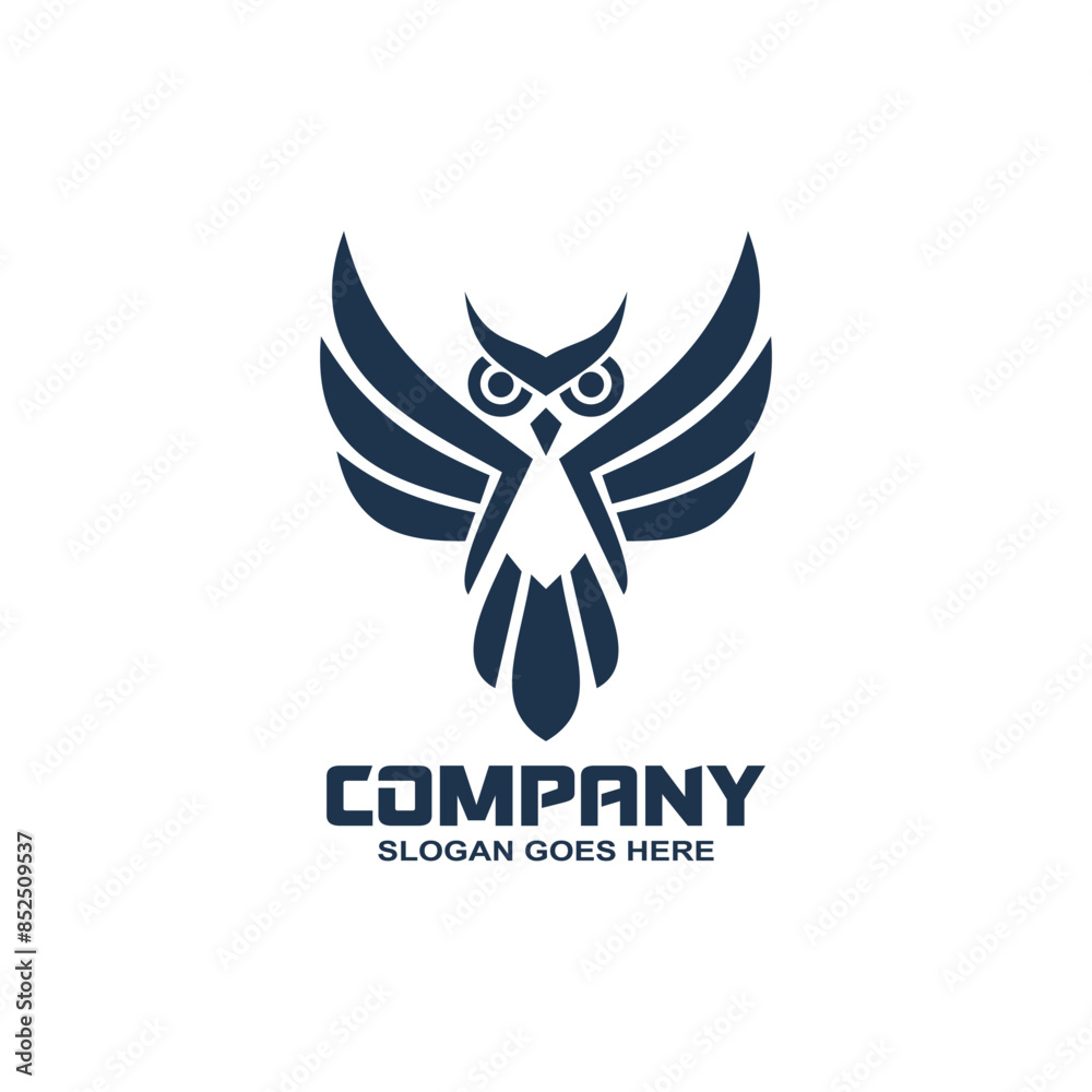 Fototapeta premium Owl logo design in vector