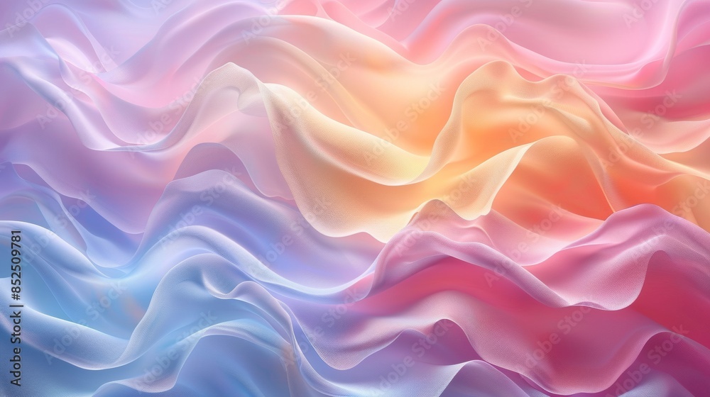 Abstract white flowing waves	
