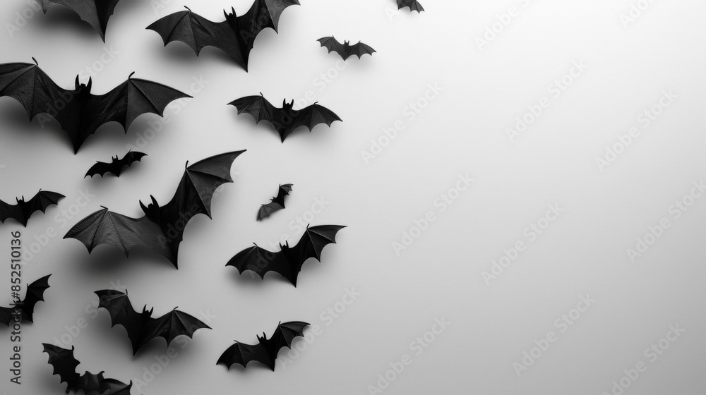 Fototapeta premium Halloween background with bats 