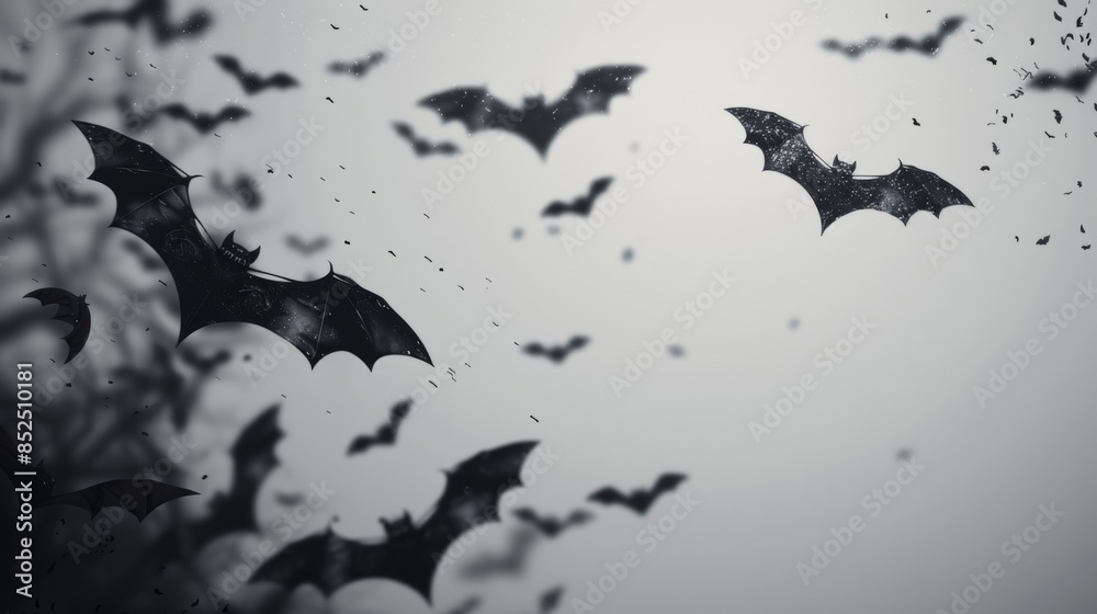 Halloween background with bats
Halloween background with bats