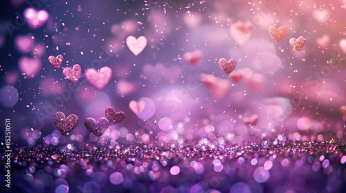 Valentines day background with transparent hearts.	
