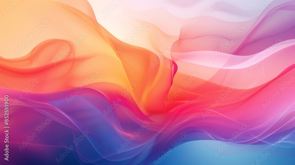 Abstract white flowing waves	
