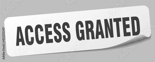 access granted sticker. access granted label