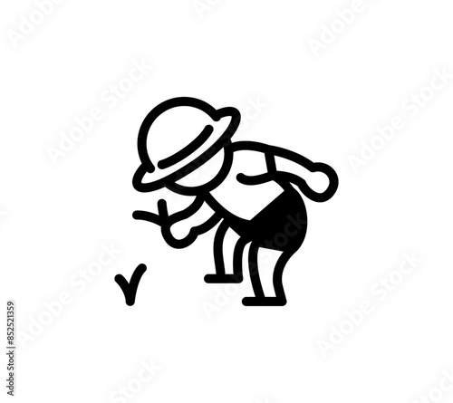 シンプルな田植えのイラスト
