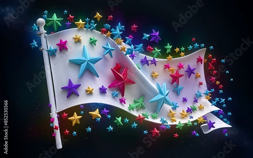 Independence Day Flag Banner Celebrations Design