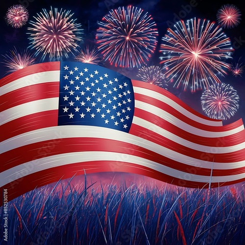 Independence Day Flag Banner Celebrations Design