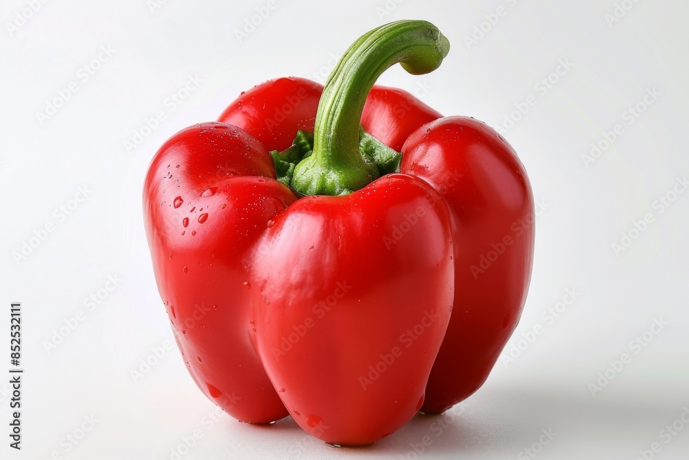 Red bell pepper on white background Red bell pepper on white background