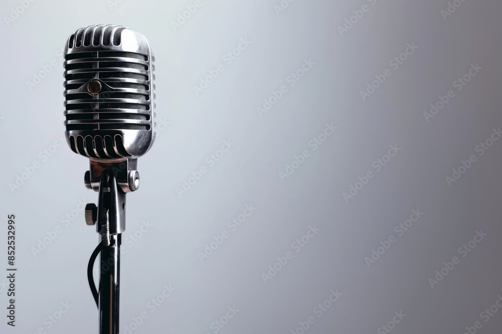 Fototapeta premium Vintage Microphone on Stand