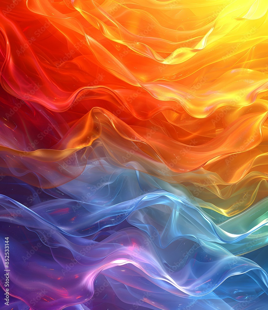Obraz premium Abstract Colorful Wavy Background