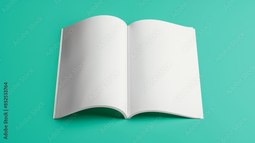 Clean 3D illustration of a blank A3 half-fold brochure, white template, perfect for showcasing designs in mock ups and presentations, with a professional finish Clean 3D illustration of a blank A3 half-fold brochure, white template, perfect for showcasing designs in mock ups and presentations, with a professional finish