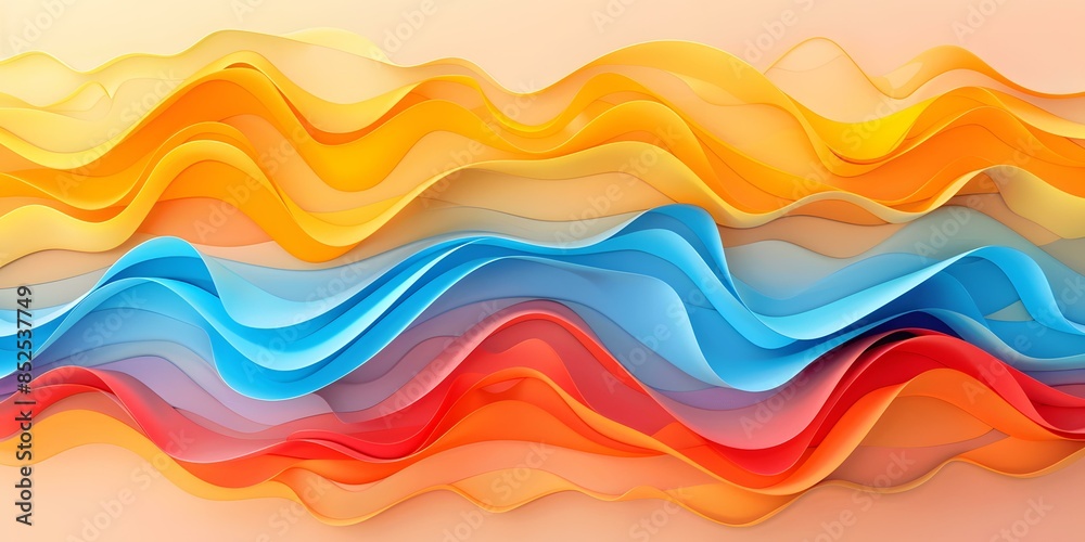 Colorful Abstract Waves Background Colorful Abstract Waves Background