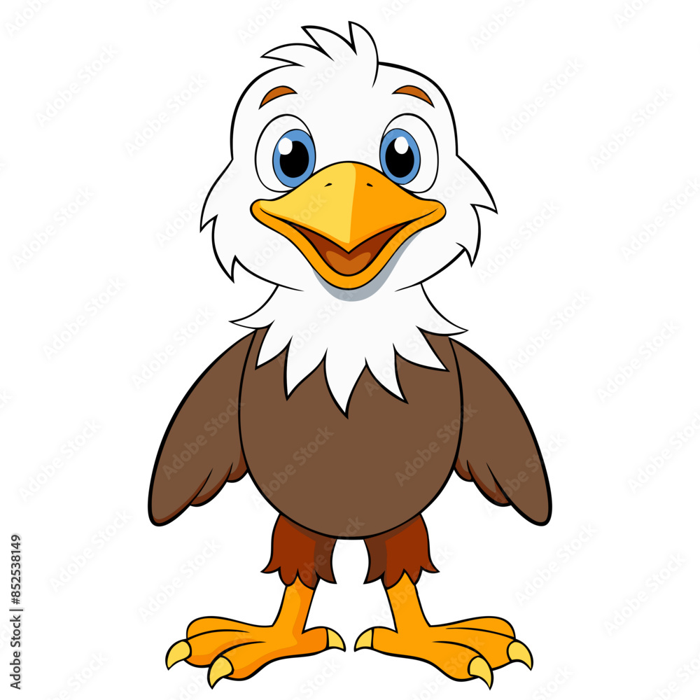 Cute eagle bird cartoon vector illustration Cute eagle bird cartoon vector illustration