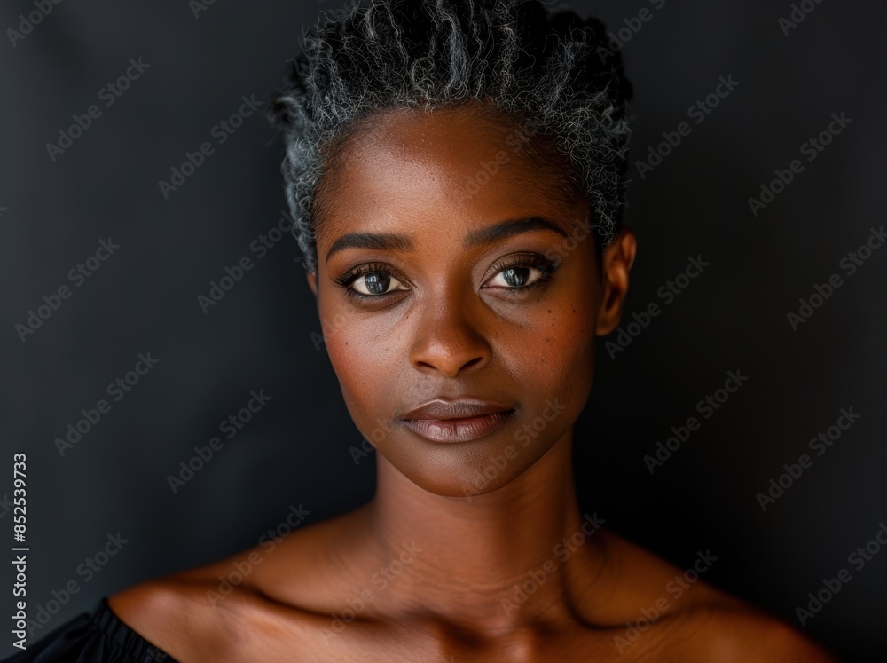 Confident african american woman with natural hairstyle Confident african american woman with natural hairstyle