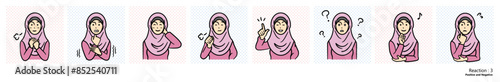 ダイバーシティのイラスト（ヒジャブの女性）｜リアクション3
