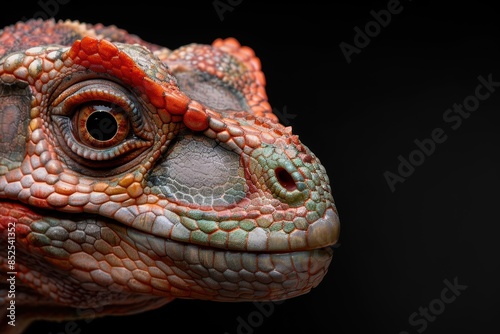 close-up of a colorful dinosaur © Balaraw