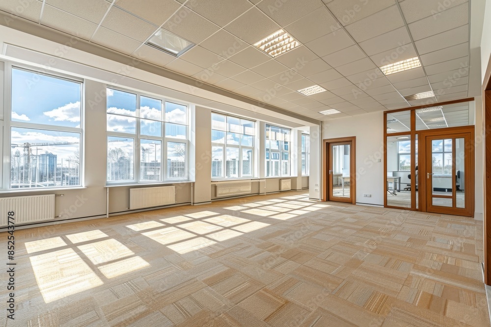 Fototapeta premium Spacious Bright Office Interior