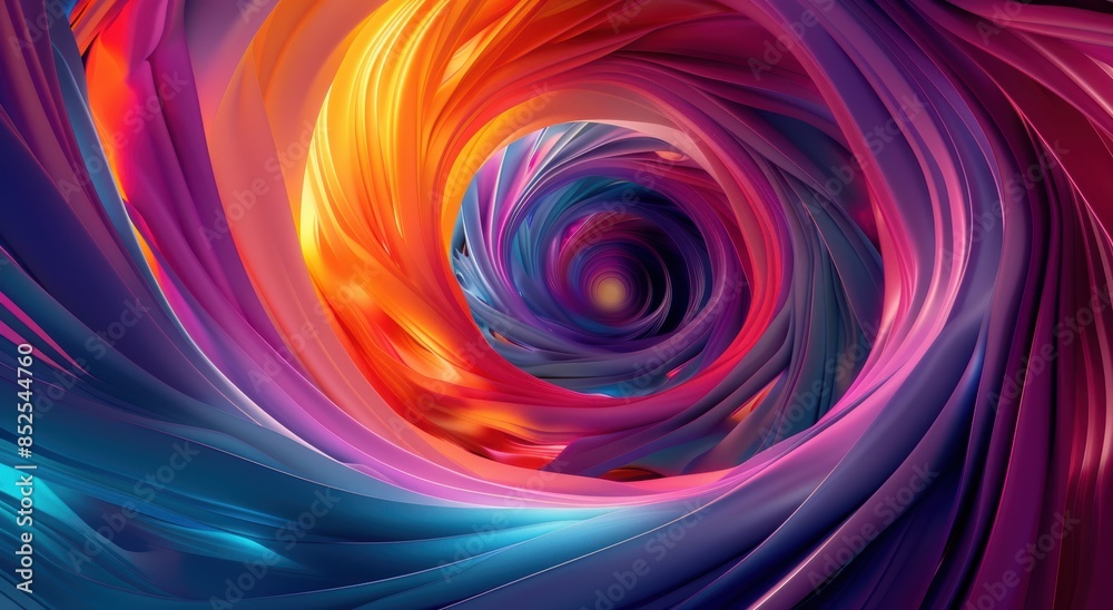 Vibrant abstract spiral tunnel Vibrant abstract spiral tunnel