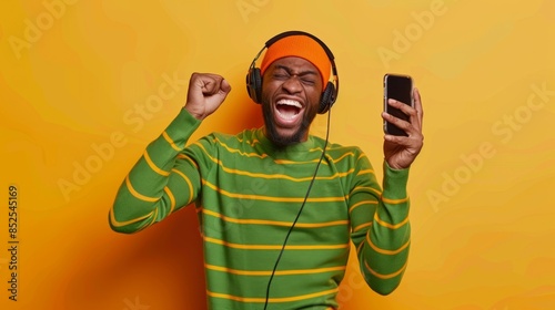 The happy man singing © MP Studio