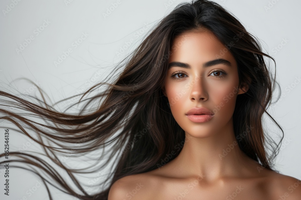 Elegant Brazilian model showcasing her vibrant, healthy long hair Elegant Brazilian model showcasing her vibrant, healthy long hair