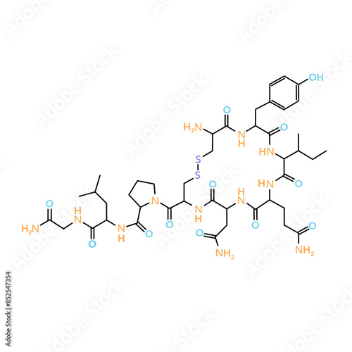 chemical structure of oxytocin photo