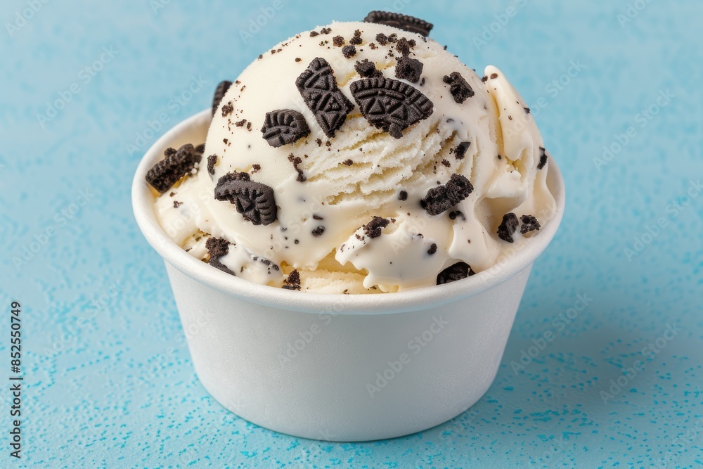 delicious ice cream with oreo cookie crumbs delicious ice cream with oreo cookie crumbs