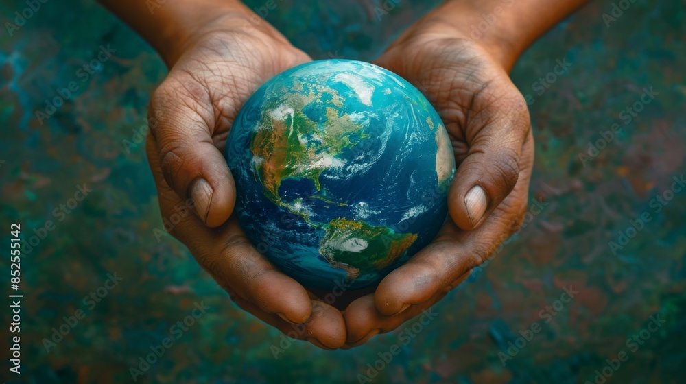 Our hands can make a difference. Let's take care of our planet. Our hands can make a difference. Let's take care of our planet.