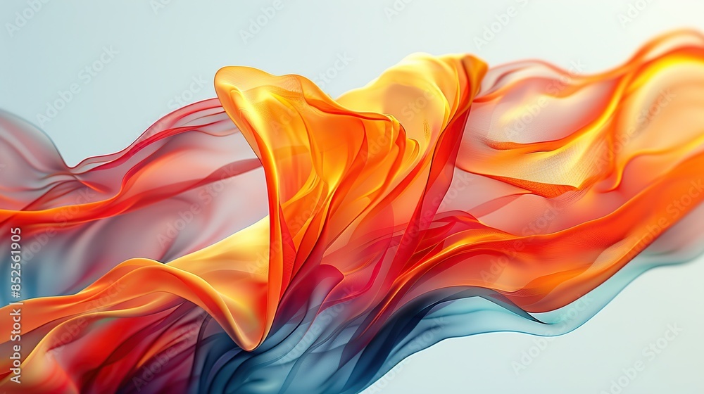 Obraz premium Abstract Color Harmony. Flowing Digital Art.
