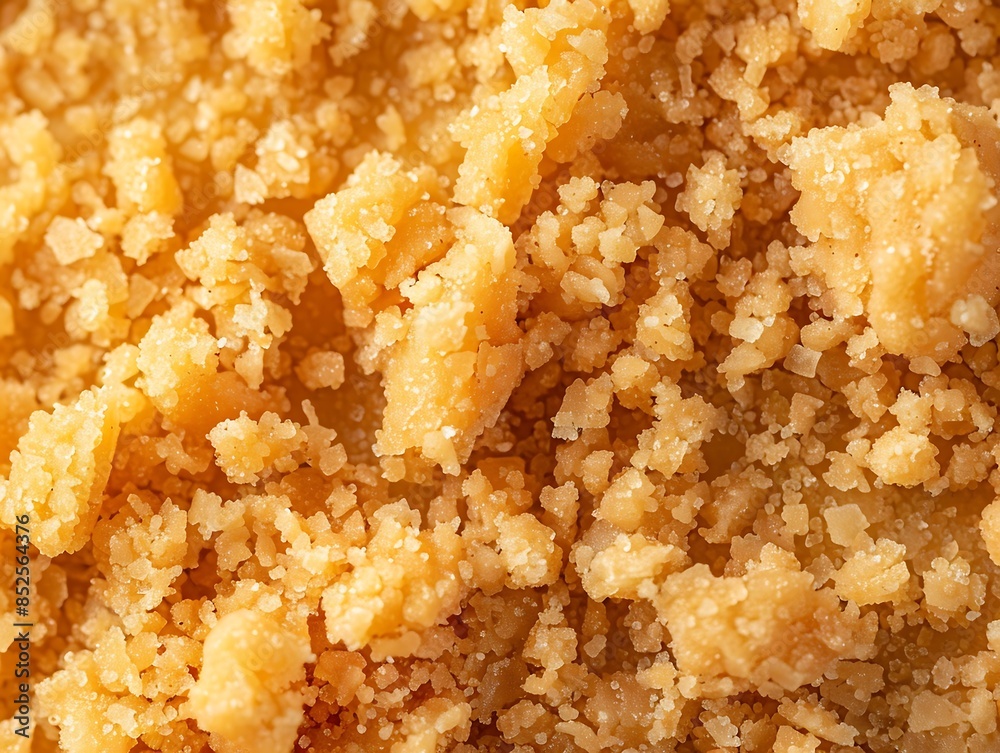 Close up of food with sweet pie crumbles Close up of food with sweet pie crumbles