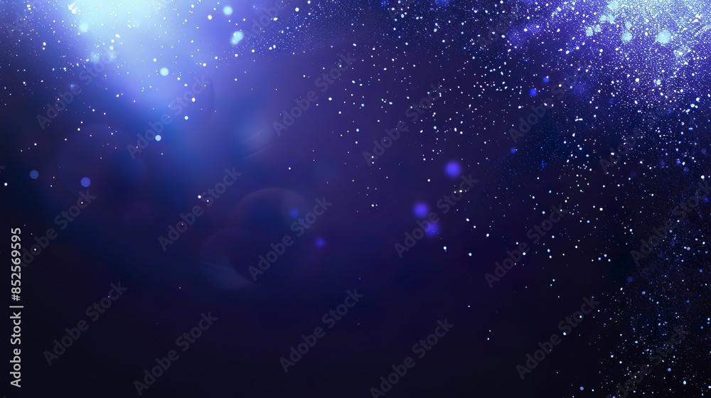 Fototapeta premium Abstract futuristic background with glowing particles and dots on dark blue, perfect for science or tech banner design, business presentations, and tech conferences.