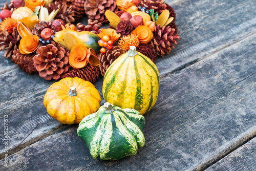 秋の収穫祭用の飾りかぼちゃ