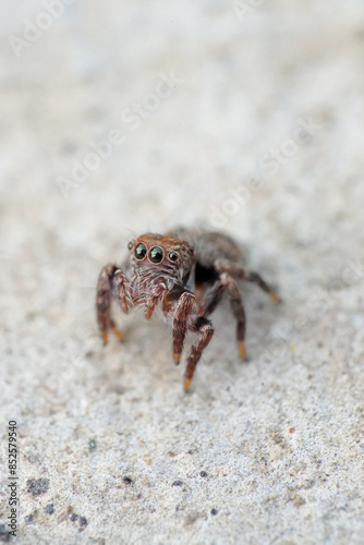 umping spiders are a diverse family of spiders known scientifically as Salticidae. They are notable for their excellent vision and their unique, agile hunting behavior.