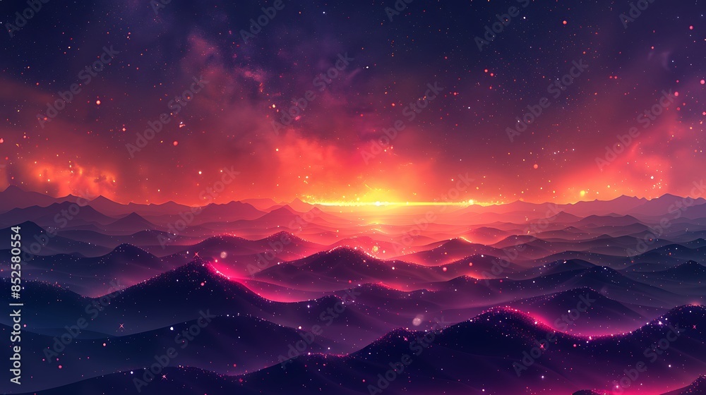 An abstract depiction of a night sky theme with stars sparkling over a dark gradient background. The gradient shifts from dark purple to black, with a starry sky that creates a tranquil An abstract depiction of a night sky theme with stars sparkling over a dark gradient background. The gradient shifts from dark purple to black, with a starry sky that creates a tranquil