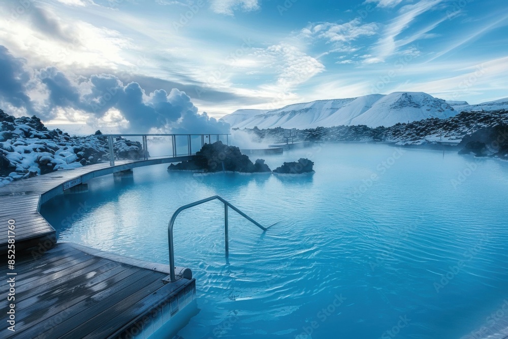 Blue Lagoon - Arctic Attraction with Crystal Blue Waters in Iceland Blue Lagoon - Arctic Attraction with Crystal Blue Waters in Iceland