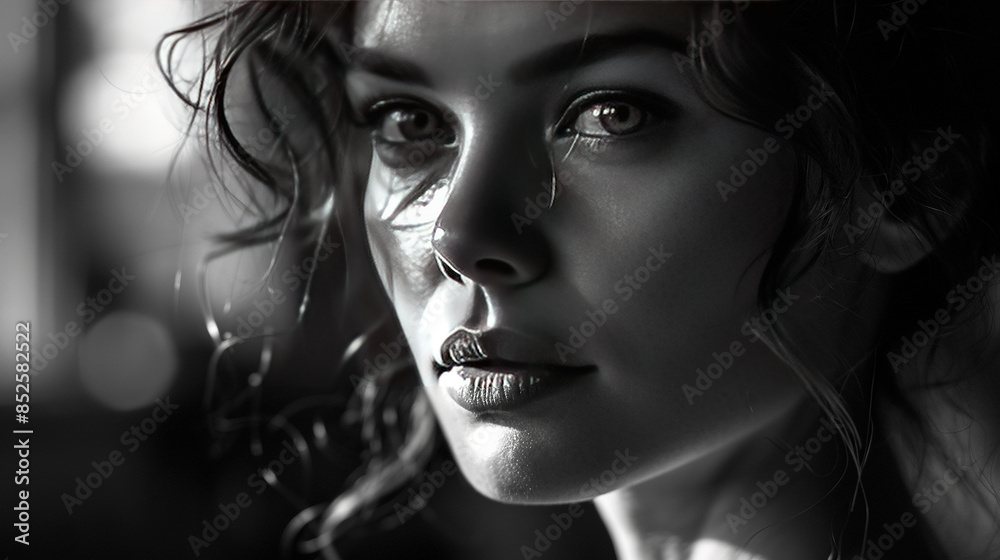 black and white portrait of a woman black and white portrait of a woman