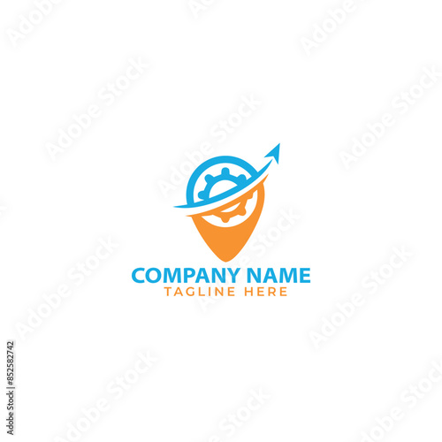 map air travel check logo concept. location on map traveler with plane logo
