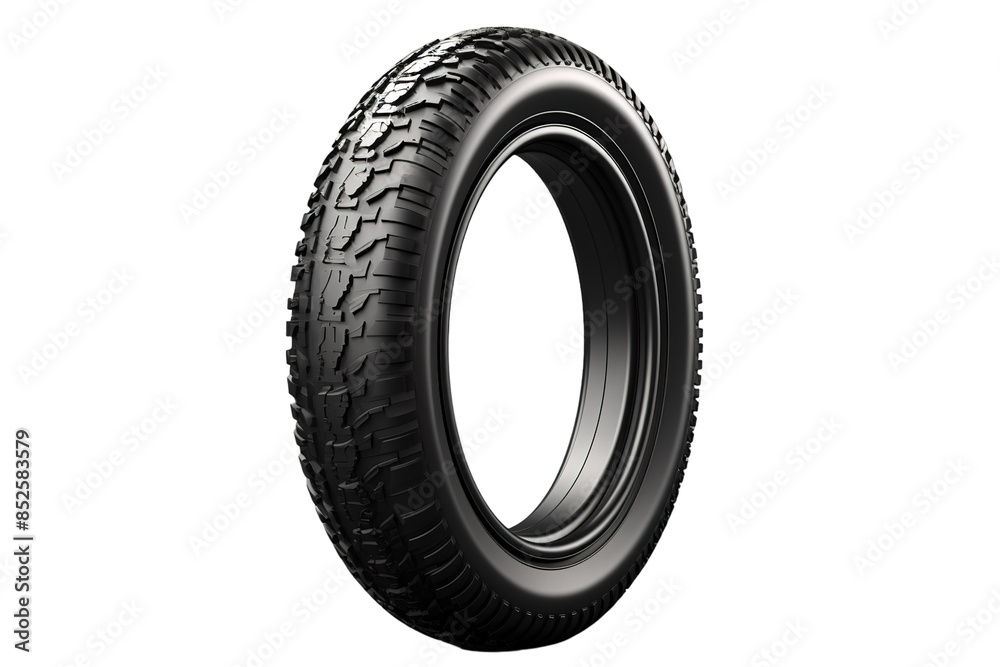 A Rugged All-Terrain Tire Ready For Adventure on a Clear PNG or White Background. A Rugged All-Terrain Tire Ready For Adventure on a Clear PNG or White Background.
