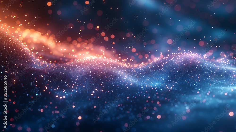 An abstract night sky scene with stars sparkling over a dark gradient background. The gradient shifts from navy blue to black, filled with glittering stars that create a serene An abstract night sky scene with stars sparkling over a dark gradient background. The gradient shifts from navy blue to black, filled with glittering stars that create a serene