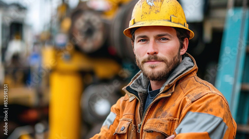 construction worker with helmet